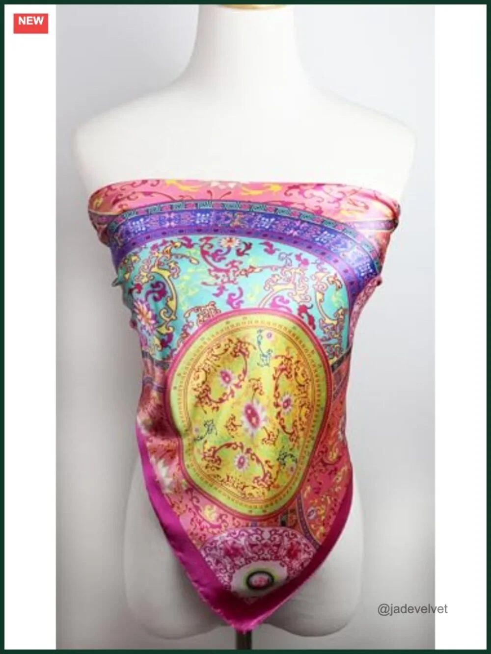 Satin Head Scarf for Women, 35x35 in Silk Feel Hair Wrap Bandana Neck Scarf